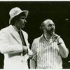 Jim Dale (left) in rehearsal for the stage production Scapino