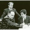 Paul Guilfoyle, Keith Szarabajka (standing), and Griffin Dunne in the stage production Search and Destroy