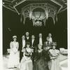 (Rear, L to R) Tracy Sallows, Stephen McHattie, Philip Bosco, Victor Garber, Stephan Gierasch, John David Cullum, Gordon Sterne, (seated, L to R) Lise Hilboldt, Uta Hagen, and Amanda Plummer in the stage production You Never Can Tell