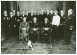 Michael Moriarty, Philip Bosco, and Joe Namath with supporting cast of The Caine Mutiny Court-Martial