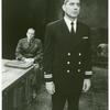 Michael Moriarty and Joe Namath in the stage production The Caine Mutiny Court-Martial