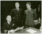 Stephen Joyce, William Atherton, and John Rubinstein in the stage production The Caine Mutiny Court-Martial