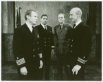 Stephen Joyce, Joe Namath, Michael Moriarty, and Oliver Dixon in the stage production The Caine Mutiny Court-Martial
