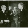 Stephen Joyce, Jonathan Hogan, Michael Moriarty, and William Atherton in the stage production The Caine Mutiny Court-Martial
