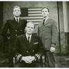 William Atherton, Michael Moriarty, and John Rubinstein in the stage production The Caine Mutiny Court-Martial