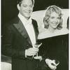 Raul Julia and Jill Clayburgh in the stage production Design for Living