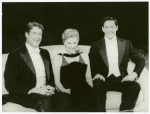 Frank Converse, Anne Swift, and Raul Julia in the stage production Design for Living