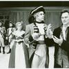 Robert Emmet, J. Grant Albrecht, Roxanne Hart, Paul Ukena Jr., and Victor Garber in the stage production The Devil's Disciple