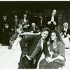 Chandra Lee, Carol Goodheart (seated), Russell Leib, Roxanne Hart (seated), Richard Clarke, David Cryer (seated), Adam LeFevre, Remak Ramsay, Rosemary Murphy (seated), Victor Garber, and Marguerite Kelly in the stage production The Devil's Disciple