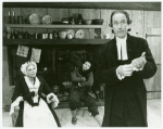 Rosemary Murphy, Adam LeFevre, and Remak Ramsay in the stage production The Devil's Disciple