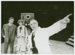 Nicolas Surovy, Laurie Kennedy, and Philip Bosco in the stage production Major Barbara