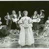 Mary Beth Hurt (foreground center) and cast in the stage production The Misanthrope