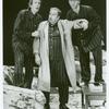 Jonathan Hogan, Christopher Benjamin, and Spike McClure in the stage production Taking Steps