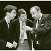 Spike McClure, Bill Buell, and Christopher Benjamin in the stage production Taking Steps