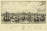 A south east prospect of the City of New York in 1756-7 with the French prizes at anchor