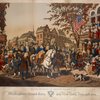 Washington's grand entry into New York, Nov. 25th, 1783. Scene junction 3d Ave. and the Bowery