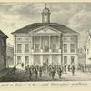 Federal Hall on Wall St. N.Y. and Washington's installation 1789