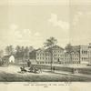 View of buildings in the park, N.Y., 1809.  School, engine house, bridewell, City Hall