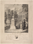 The Actor's Monument, the late Edmund Kean, Esqre. contemplating the tomb he caused to be erected to the memory of George Frederick Cooke, in Saint Paul's Church Yard, New York, America