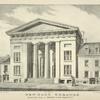 New York Theatre, erected 1826. Front on Bowery, 75 feet, depth 170 feet