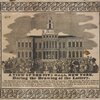 A view of the City Hall, New York, during the drawing of the lottery