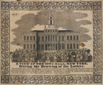 A view of the City Hall, New York, during the drawing of the lottery