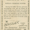 Buffalo charging hunter.