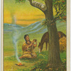 Squaw offering food to dead babe.