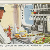 Preparing for lunch on Imperial Airways liner "Scylla".