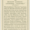 Braniff Airways: Lockheed "Electra."