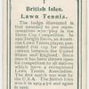 British Isles. Lawn Tennis.