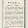 British Isles. Lawn Tennis.