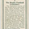 The Rugby Football Centenary.