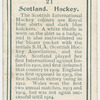 Scotland. Hockey.