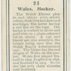 Wales. Hockey.