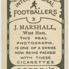 J. Marhsall, West Ham.