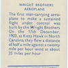 Wright brothers aeroplane.