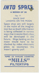Space ship landing on the moon.