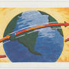 Track of satellite round the earth.