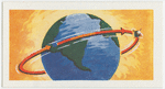 Track of satellite round the earth.