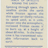 Track of satellite round the earth.