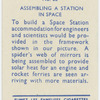 Assembling a station in space.