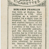 Benjamin Franklin.  Lightning conductors.