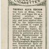 Thomas A. Edison.  Phonograph.