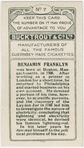 Benjamin Franklin.  Lightning conductors.