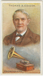 Thomas A. Edison.  Phonograph.