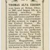 Thomas A. Edison.  Phonograph.