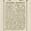 Benjamin Franklin.  Lightning Conductor.