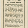 Sir Hirim Maxim.  Maxim gun.