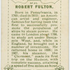 Robert Fulton.  Steamboat.